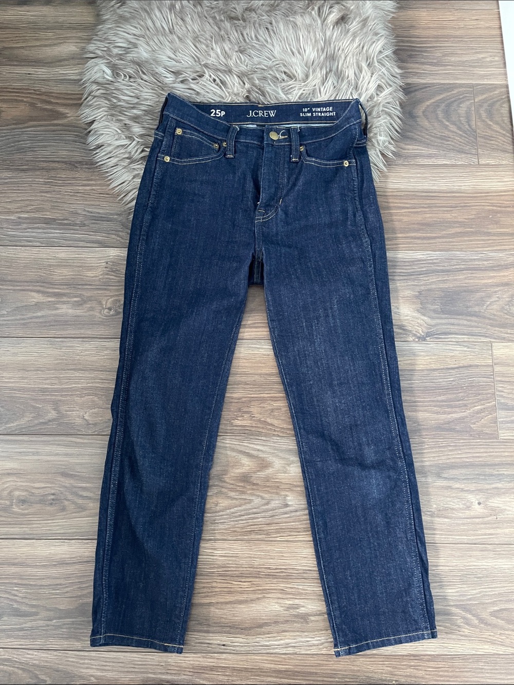 J.Crew Dark Blue Vintage Cropped Slim Straight Jeans